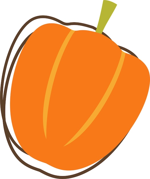 Pimiento Vegetal en Línea Arte Dibujo Doodle Estilo