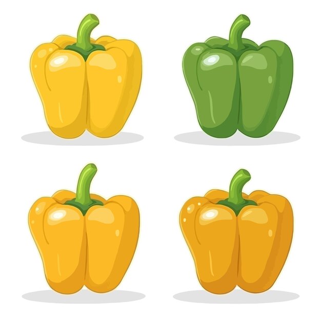 Pimientos de colores diferentes
