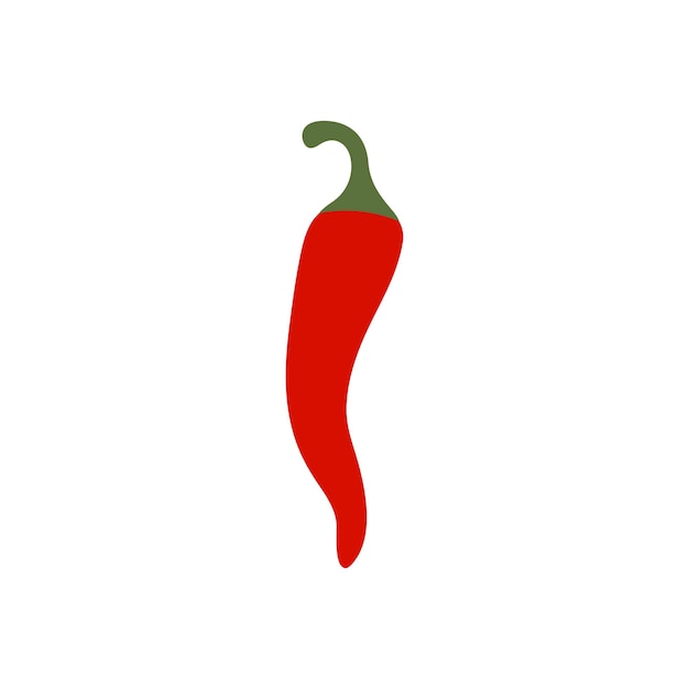 Pimientos rojos picantes aislados sobre fondo blanco
