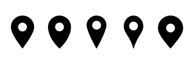 Pin icon set or Location icon vector