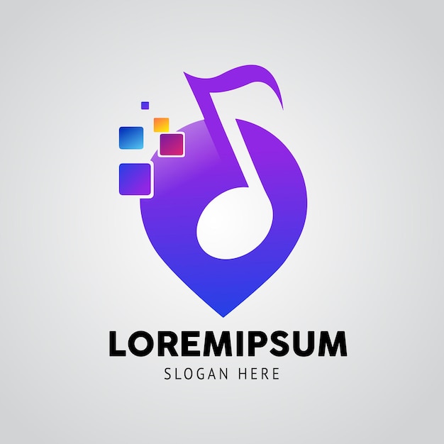 Pin del logotipo de la aplicación de música
