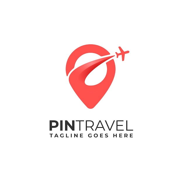 Pin El logotipo del avión de viaje