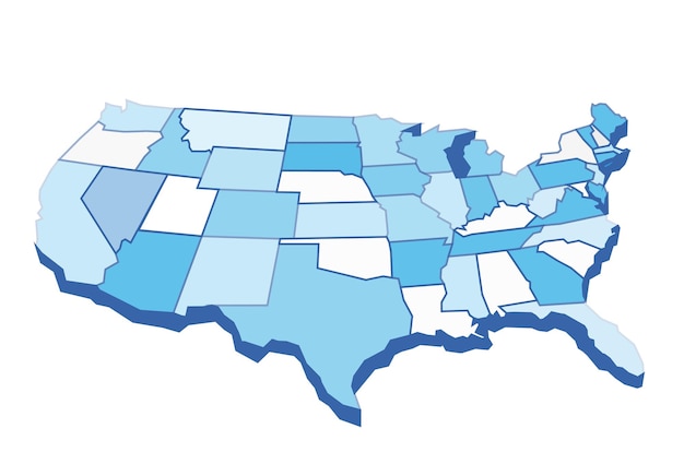 Pin mapa de los Estados Unidos de América