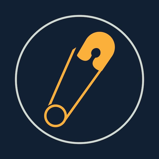 Pin de seguridad icono de moda ilustración vectorial abstracta engañosa obra de arte colorida diseño hermoso
