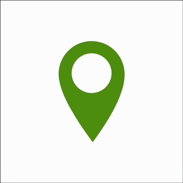 Un pin de ubicación comúnmente utilizado en mapas y aplicaciones de navegación