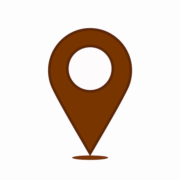 Un pin de ubicación comúnmente utilizado en mapas y aplicaciones de navegación
