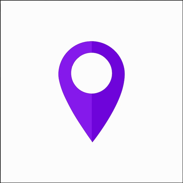 Un pin de ubicación comúnmente utilizado en mapas y aplicaciones de navegación