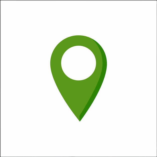Un pin de ubicación comúnmente utilizado en mapas y aplicaciones de navegación