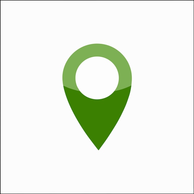 Un pin de ubicación comúnmente utilizado en mapas y aplicaciones de navegación