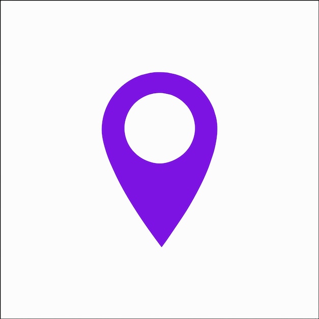 Un pin de ubicación comúnmente utilizado en mapas y aplicaciones de navegación