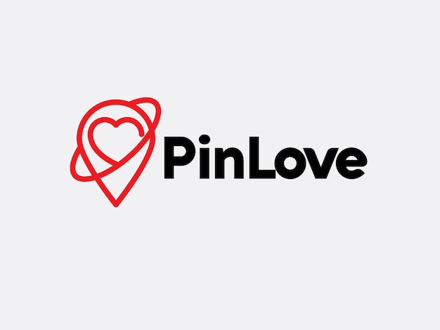 Pin Ubicación Corazón Amor Logo
