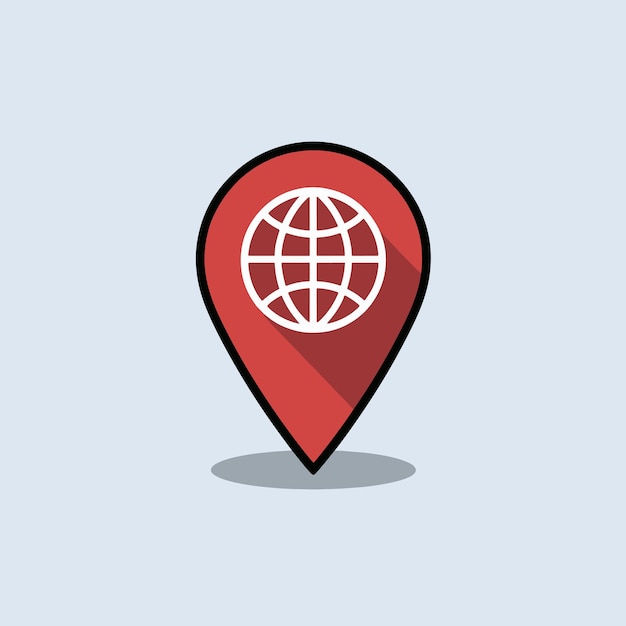 Pin de ubicación global Descubriendo destinos en todo el mundo