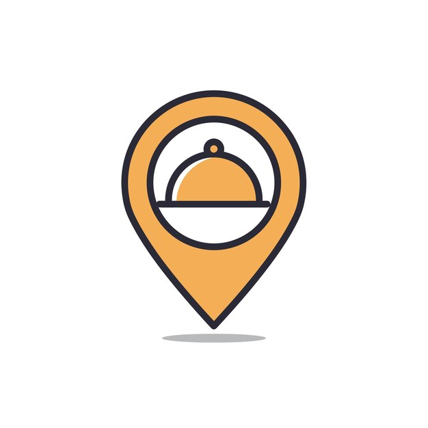 Pin de ubicación del restaurante