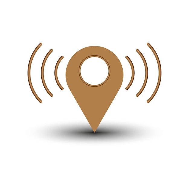 Pin wifi. Concepto de viaje. Pancarta publicitaria. ilustración vectorial