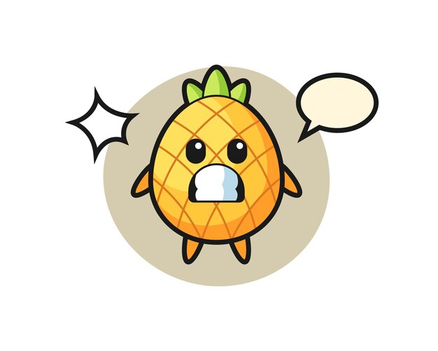 Piña, diseño de estilo lindo para camiseta, pegatina, elemento de logotipo