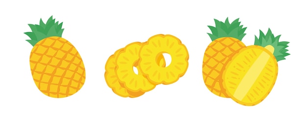 Vector piña vectorial fruta dulce para el verano