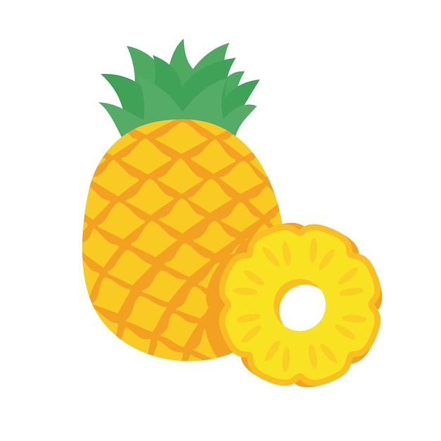 Vector piña vectorial fruta dulce para el verano