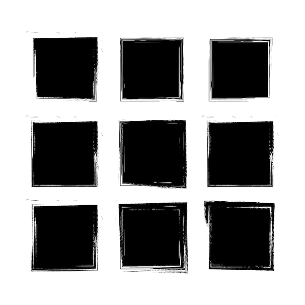 Pincel de caja cuadrada vectorial