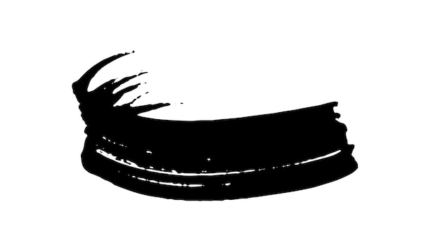 Pincel de mancha negra pancarta grunge dibujada a mano salpicaduras insignia grunge pincel de mano dibujada en negro