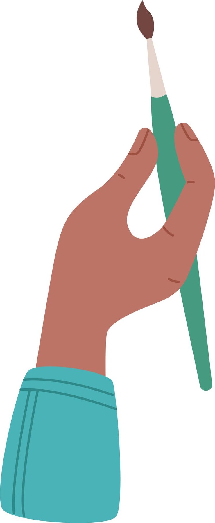 Vector el pincel de la mano