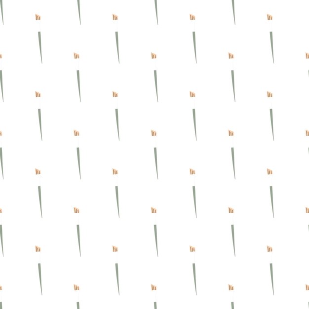 Pincel en patrón sin costuras de estilo plano Impresión vectorial escolar Concepto de hobby Impresión perfecta