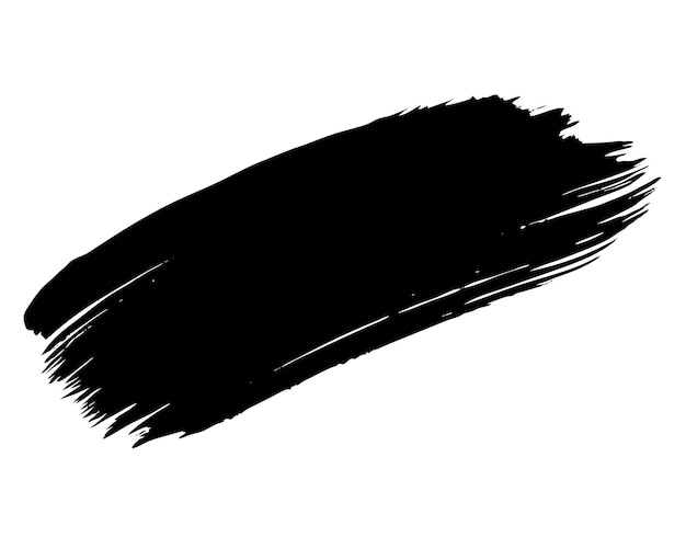 Pincel de pintura cigüeña silueta negra arte vectorial e ilustración