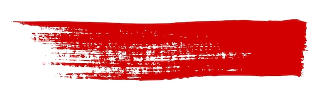 Pincel rojo aislado sobre un fondo transparente Ilustración vectorial