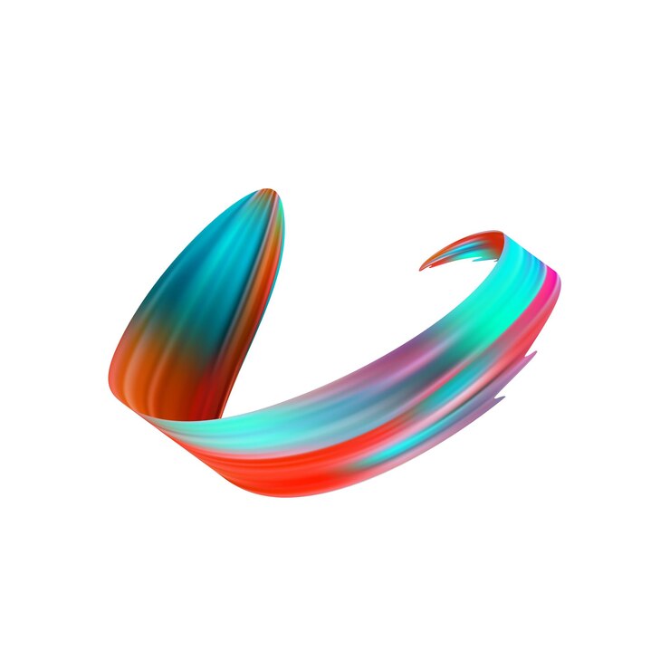 Vector pincel de textura de gradiente de pincel 3d