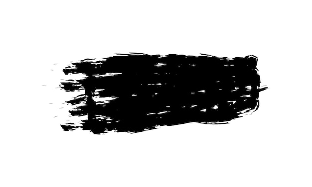 un pincel de tinta de dibujo negro y blanco con una mancha de tinta negra en él