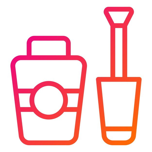 Pincel de uñas Ilustración del diseño del icono vectorial