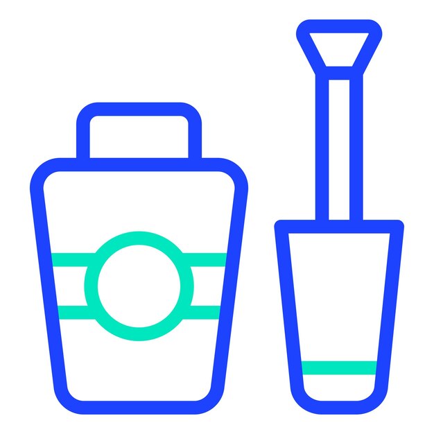Pincel de uñas Ilustración del diseño del icono vectorial