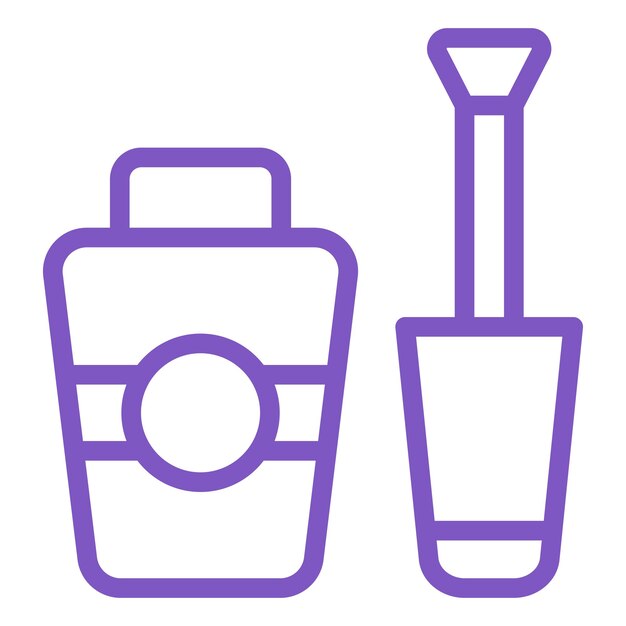 Pincel de uñas Ilustración del diseño del icono vectorial