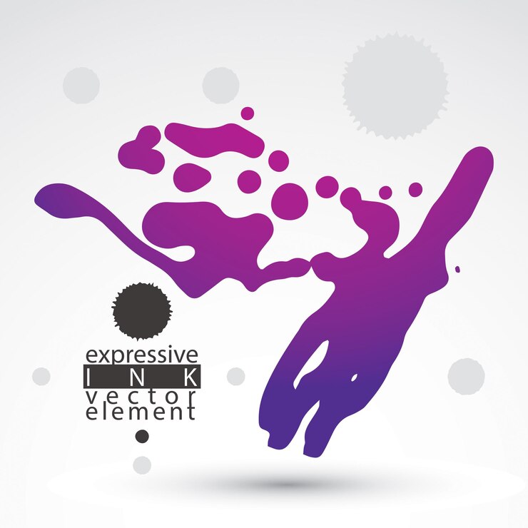 Vector pincel vectorial mancha de tinta pintada multicolor, fondo de mancha eps8. elemento expresivo de diseño web y gráfico.