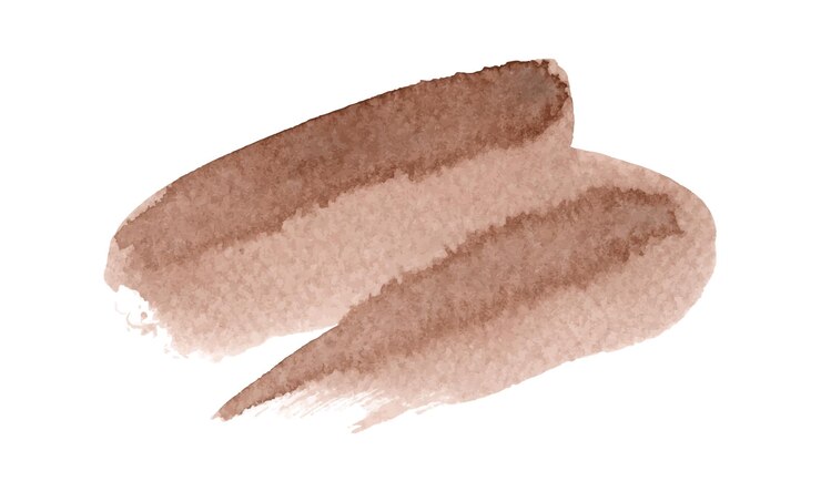 Vector pincelada de acuarela en el color del año 2025 mousse mocha efecto gradiente dibujado a mano
