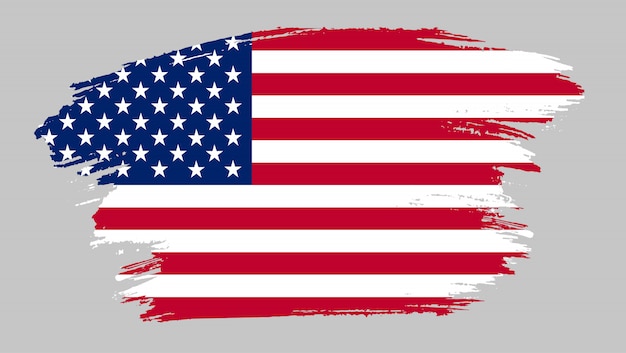 Pincelada bandera de estados unidos