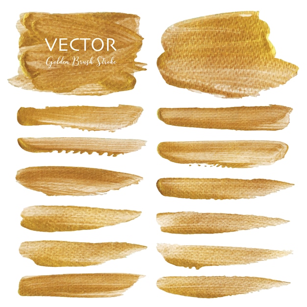 Vector pincelada de vector de oro