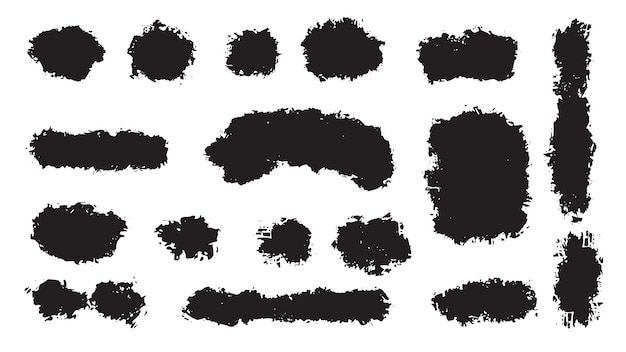Pinceladas ásperas Vector grunge fondo de pincel Abstracto líneas oscuras Patrón sucio para fondo Ilustración vectorial
