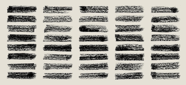 Pinceladas grunge líneas manchas de tinta dibujadas a mano formas garabateadas hechas a mano marcas esquemáticas acrílicas