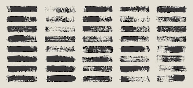 Pinceladas grunge líneas manchas de tinta dibujadas a mano formas garabateadas hechas a mano marcas esquemáticas acrílicas