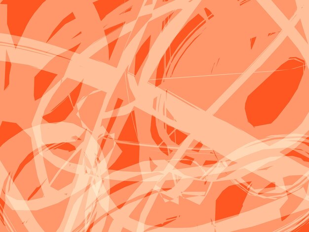 Las pinceladas y líneas abstractas de color naranja crean un diseño gráfico dinámico y moderno