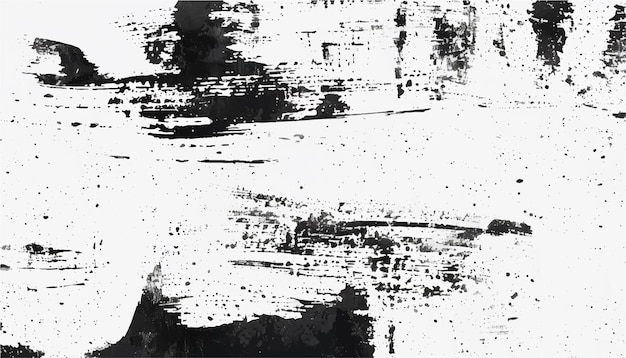 Pinceladas negras Textura Grunge en blanco y negro Textura monocromática Textura angustiada