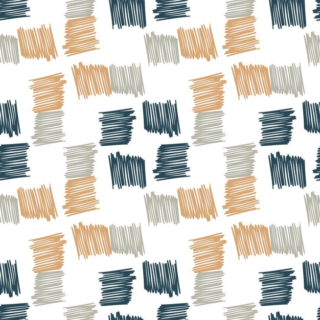 Pinceladas y rayas finas de patrones sin fisuras Cross Hatching interminable fondo Grunge telón de fondo