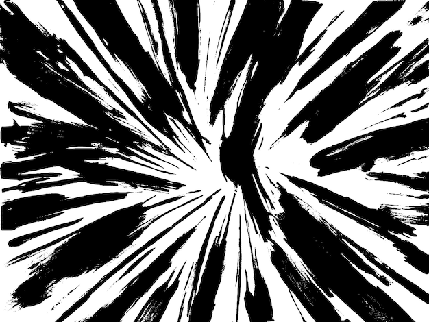 Pinceladas vectoriales en tinta negra con efectos de pintura grunge