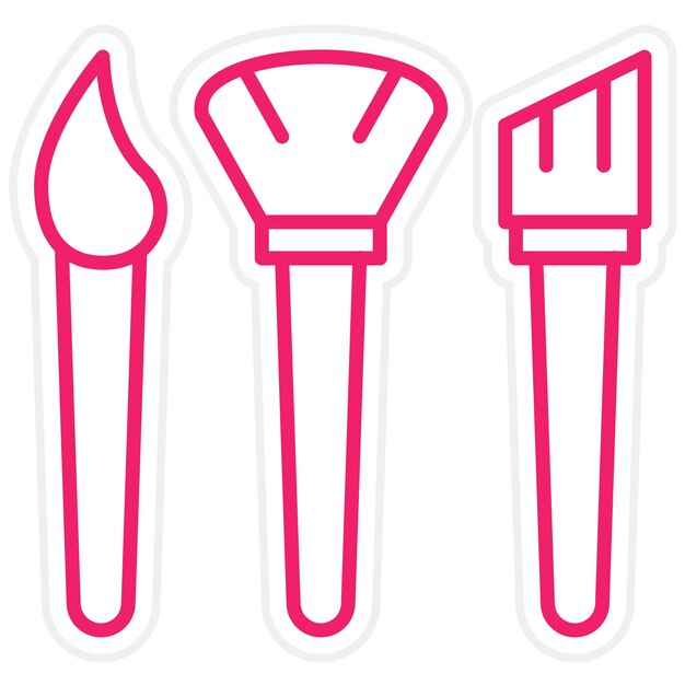 Pinceles de diseño vectorial Estilo del icono