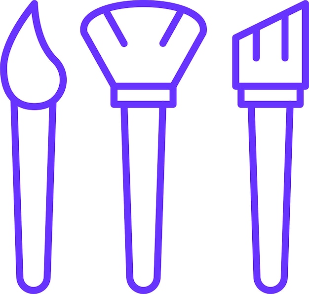 Pinceles de diseño vectorial Estilo del icono