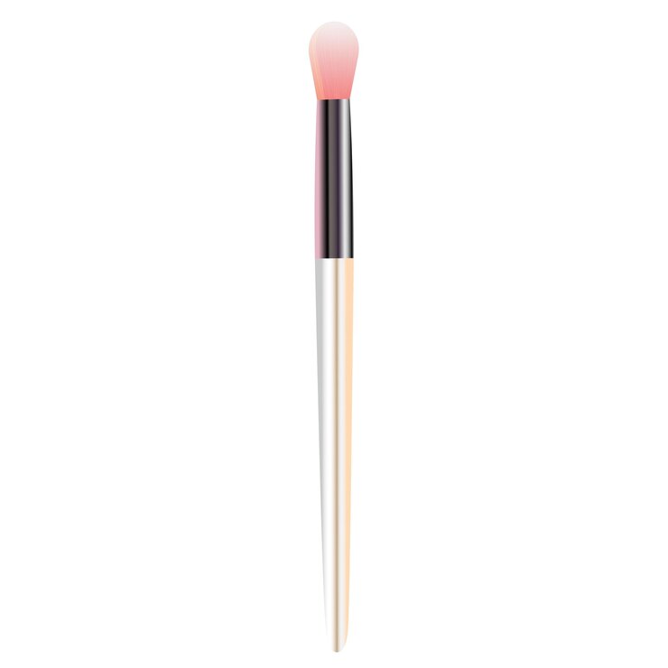 Vector pinceles de maquillaje cosméticos aislados en el fondo blanco