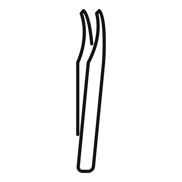 Pincetas para cejas icono estilo negro simple