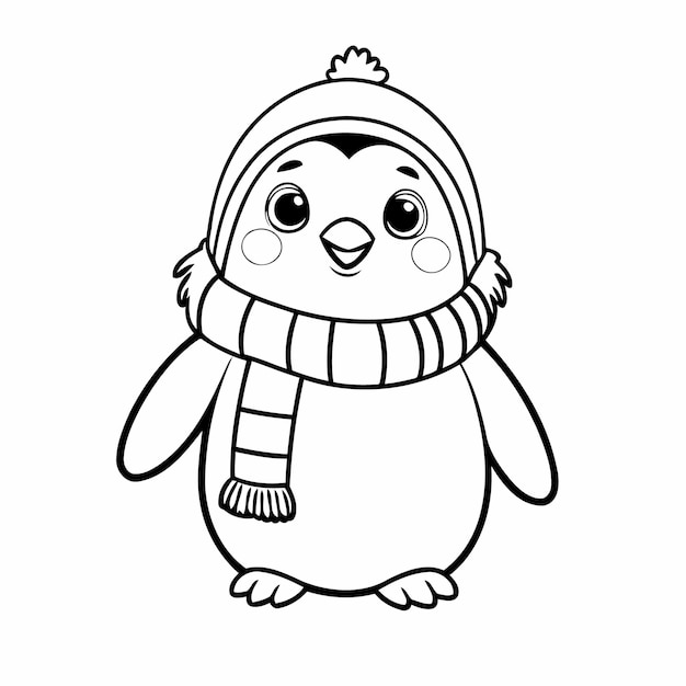 El pingüino de dibujos animados para niños pequeños