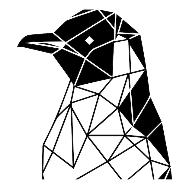 Vector pingüino geométrico_d