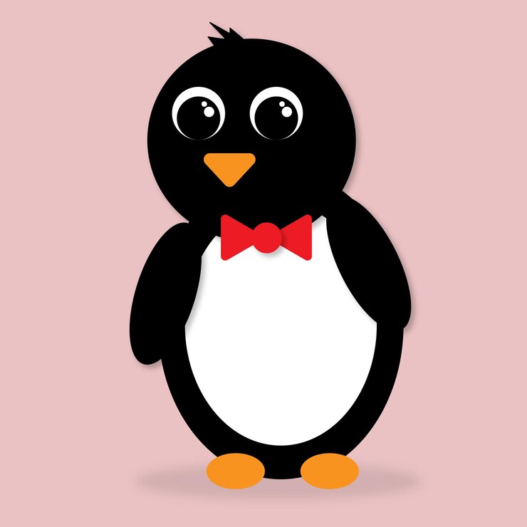 Vector pingüino lindo